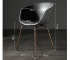 A Set of 2 Herron Dining Chairs, PU Leather - Joe’s Haven