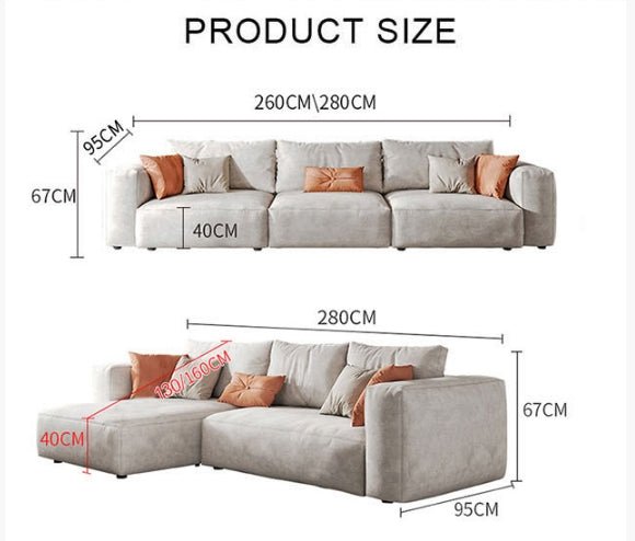 Samona Three Seater Sofa, Modular Sofa, Leathaire - Joe’s Haven