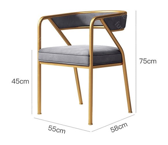 Dwight Dining Chair, Gold Frame - Joe’s Haven