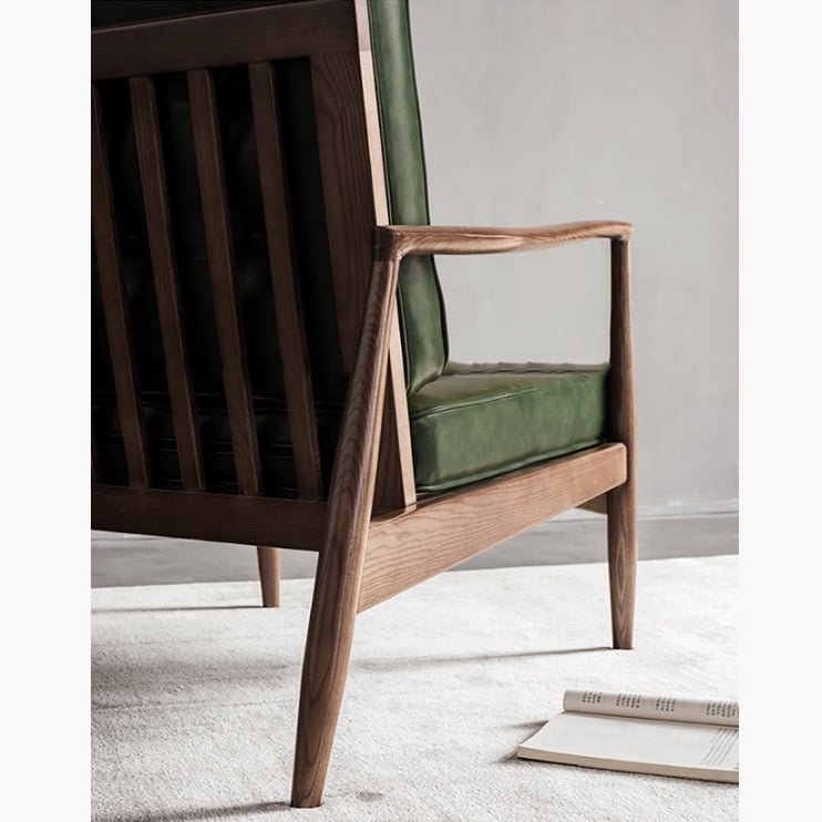 Hans CH32 Green Armchair, Solid Wood - Joe’s Haven
