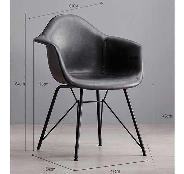 A Set of 2 Bobby Dining Chairs, Distressed Leather - Joe’s Haven
