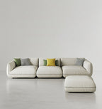 TOFU Agnes Three Seater Corner Sofa, Suede, Modular Sofa - Joe’s Haven