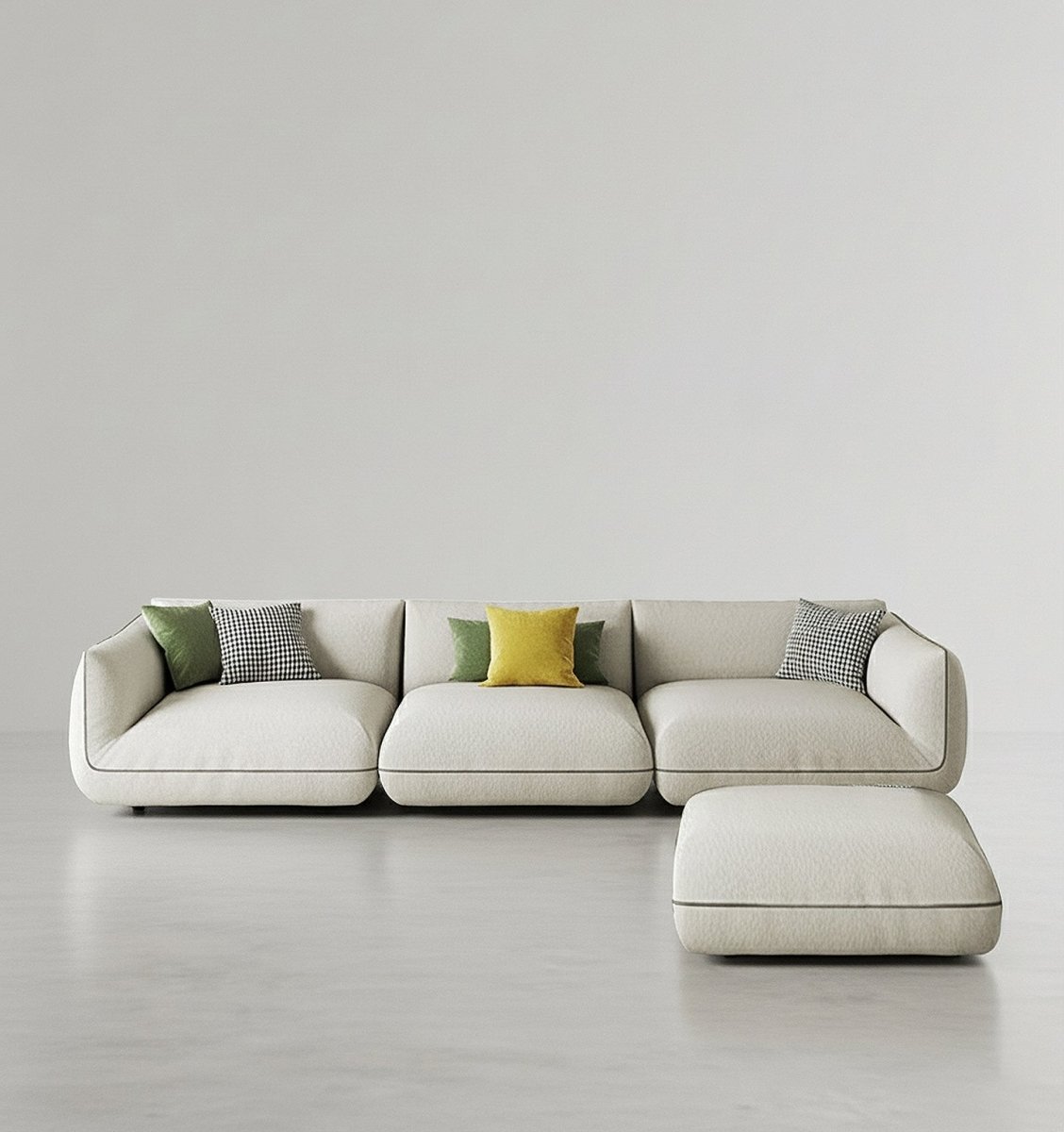 TOFU Agnes Three Seater Corner Sofa, Suede, Modular Sofa - Joe’s Haven