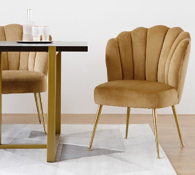 Dwight Dining Chair, Gold Frame - Joe’s Haven