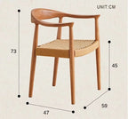 Abiram Rattan Dining Chair, Solid Wood - Joe’s Haven