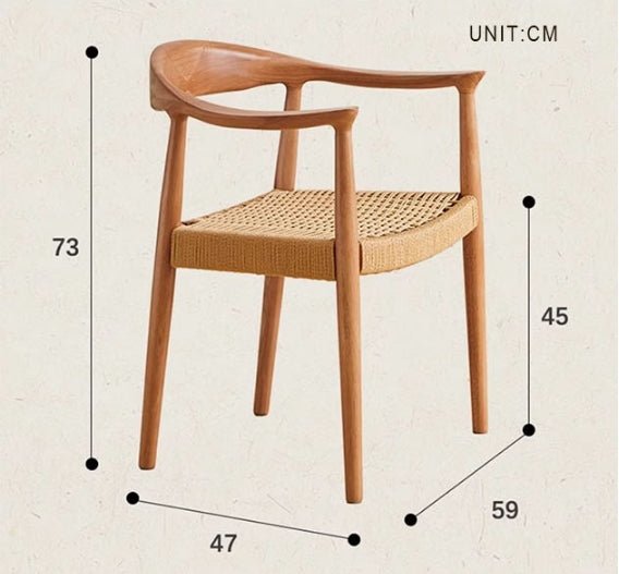Abiram Rattan Dining Chair, Solid Wood - Joe’s Haven