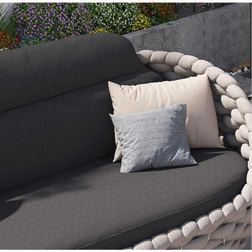 Marbella Textilene Rope Woven Outdoor Sofa Set, Grey - Joe’s Haven