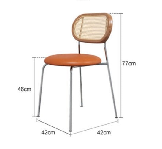 Ozzie Rattan Dining Chair, Round Seat Pad - Joe’s Haven