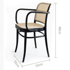 Vanesa Rattan Dining Chair, Oak - Joe’s Haven