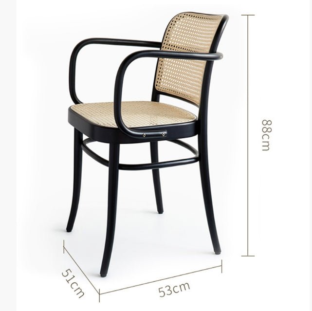 Vanesa Rattan Dining Chair, Oak - Joe’s Haven