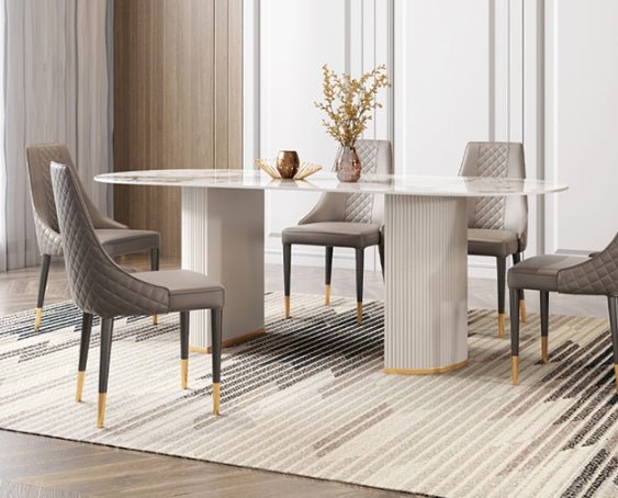 A Set of 2 Costanza Matching Dining Chairs, Grey For Clearance - Joe’s Haven
