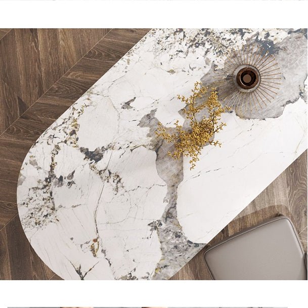 Costanza Dining Table, Sintered Stone, White - Joe’s Haven