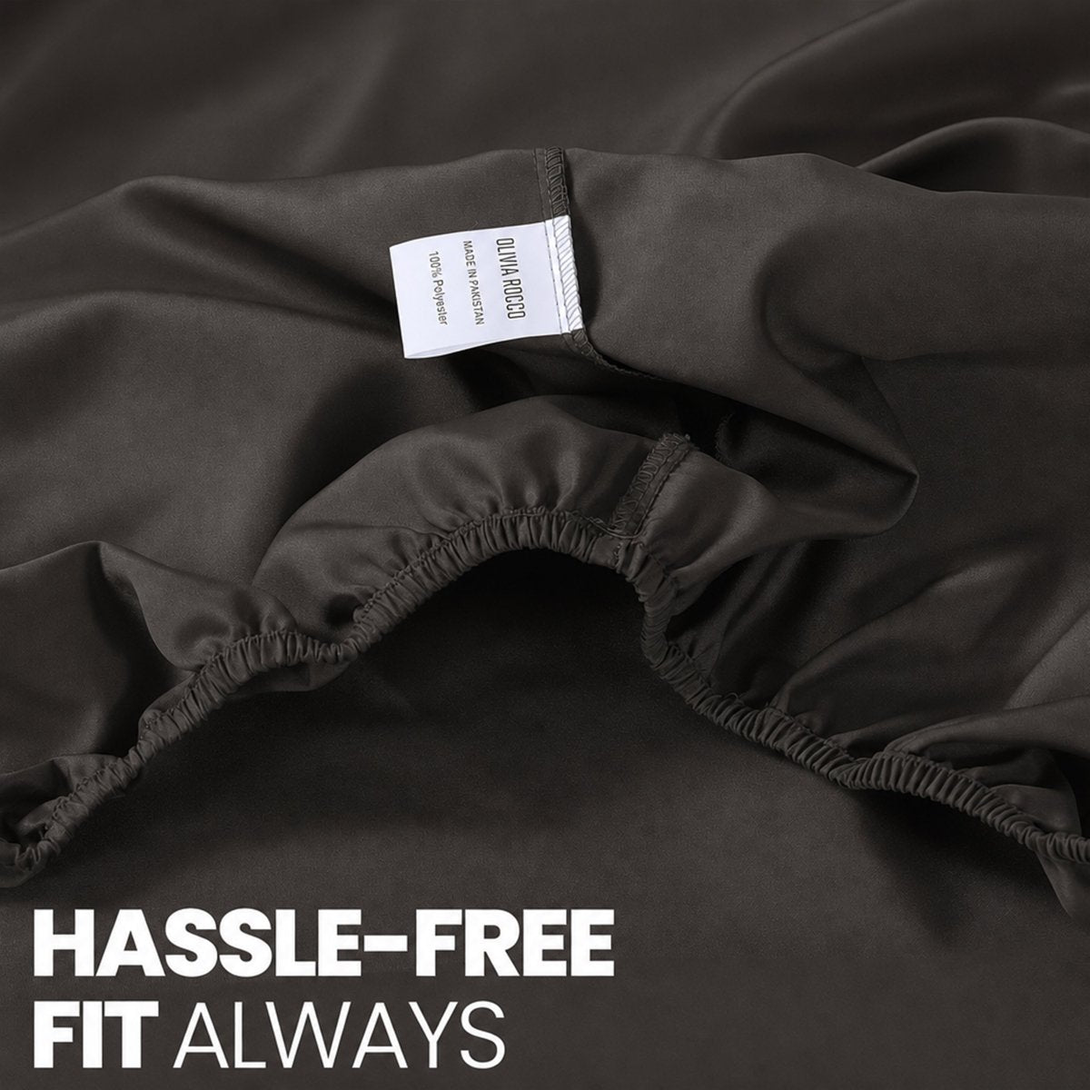 OLIVIA ROCCO Fitted Sheets Plain Dye Super Soft Easy Care Bed Linen Sets Easy-Care Hotel-Quality Comfort - Joe’s Haven