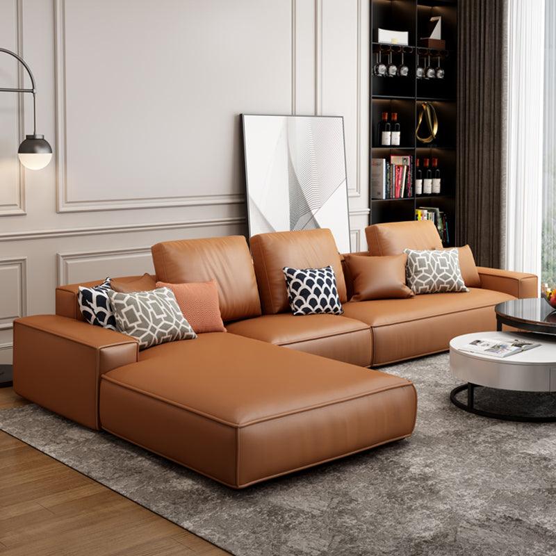 Nevaeh Three Seater Corner Sofa, Leathaire