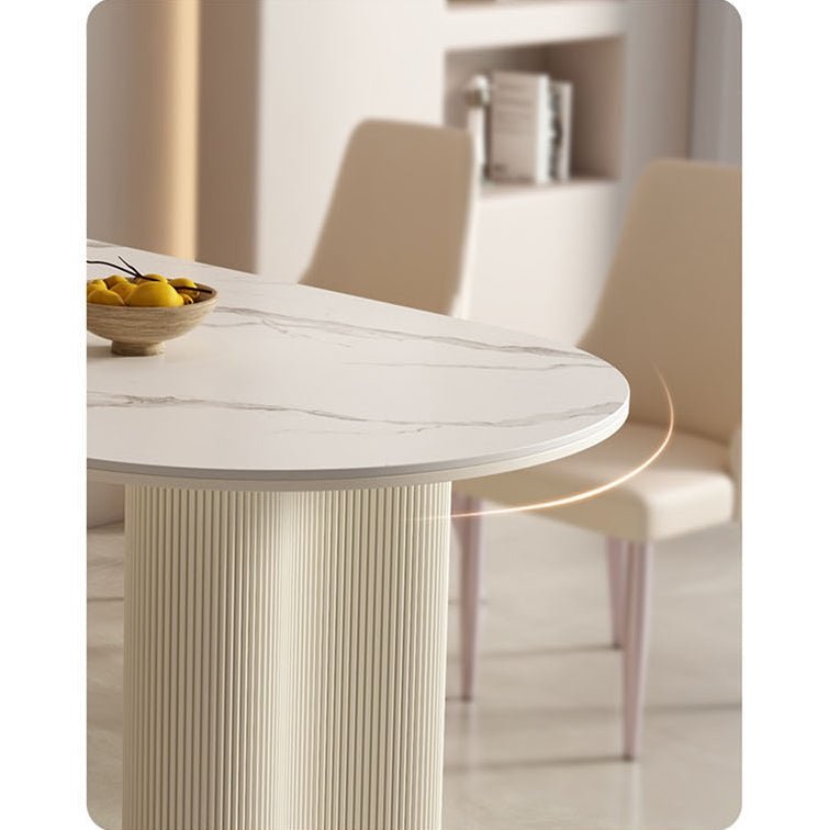 Peru Oval Dining Table, White - Joe’s Haven