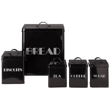 Easton 5 Piece Black Kitchen Storage Set - Joe’s Haven