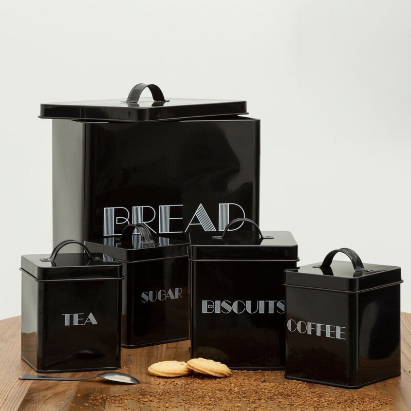 Easton 5 Piece Black Kitchen Storage Set - Joe’s Haven