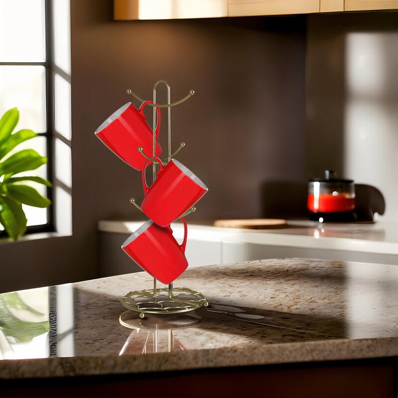 Vertex Deco Matte Gold Mug Tree - Joe’s Haven