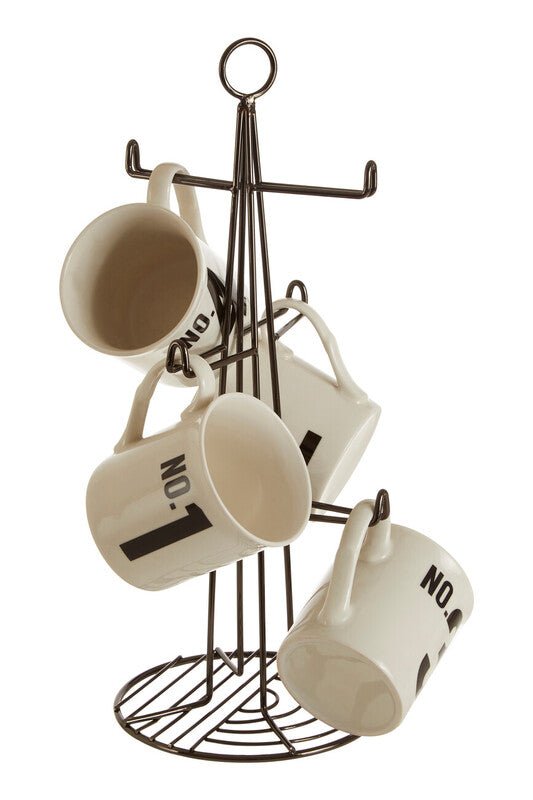 Vertex Black Nickel Finish 6 Cup Mug Tree - Joe’s Haven