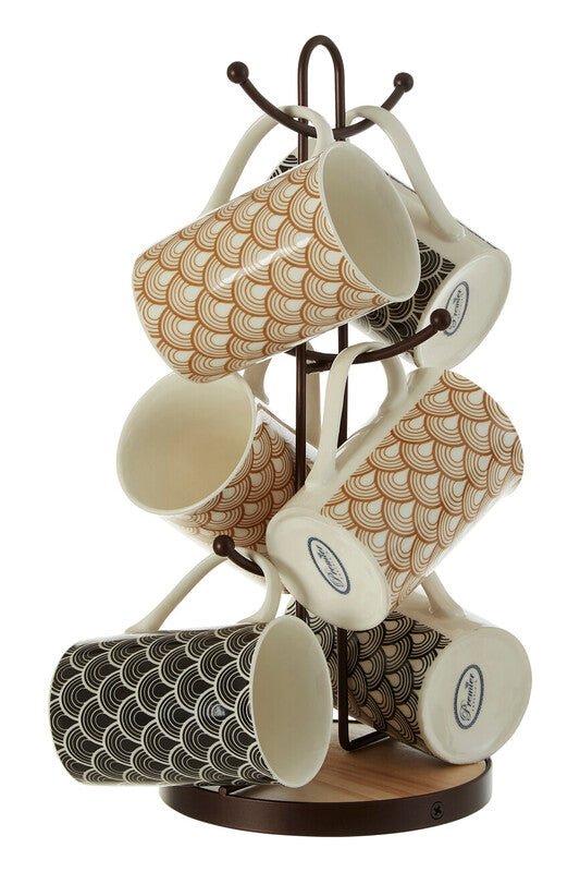 Vertex Bronze Powder Coated 6 Mug Tree - Joe’s Haven