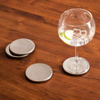 Mixology Set Of Four Hammered Effect Stainless Steel Coasters - Joe’s Haven