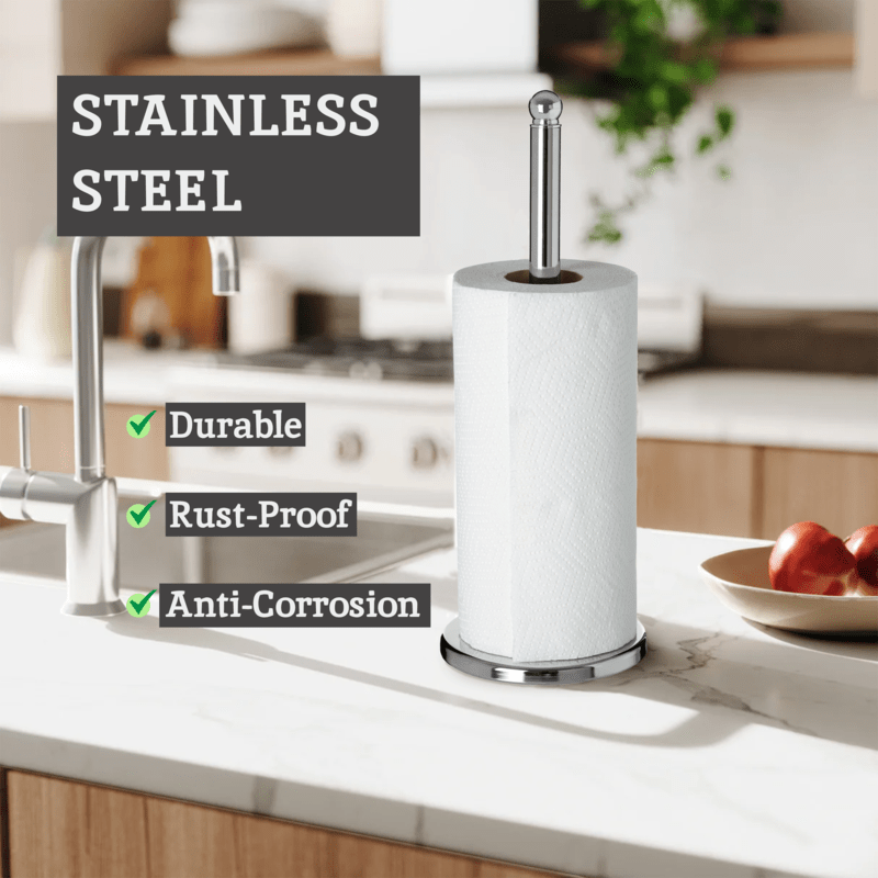 Hirano Chrome Kitchen Roll Holder - Joe’s Haven