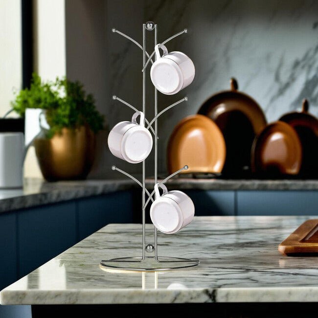 Helix Chrome 6 Cup Mug Tree - Joe’s Haven