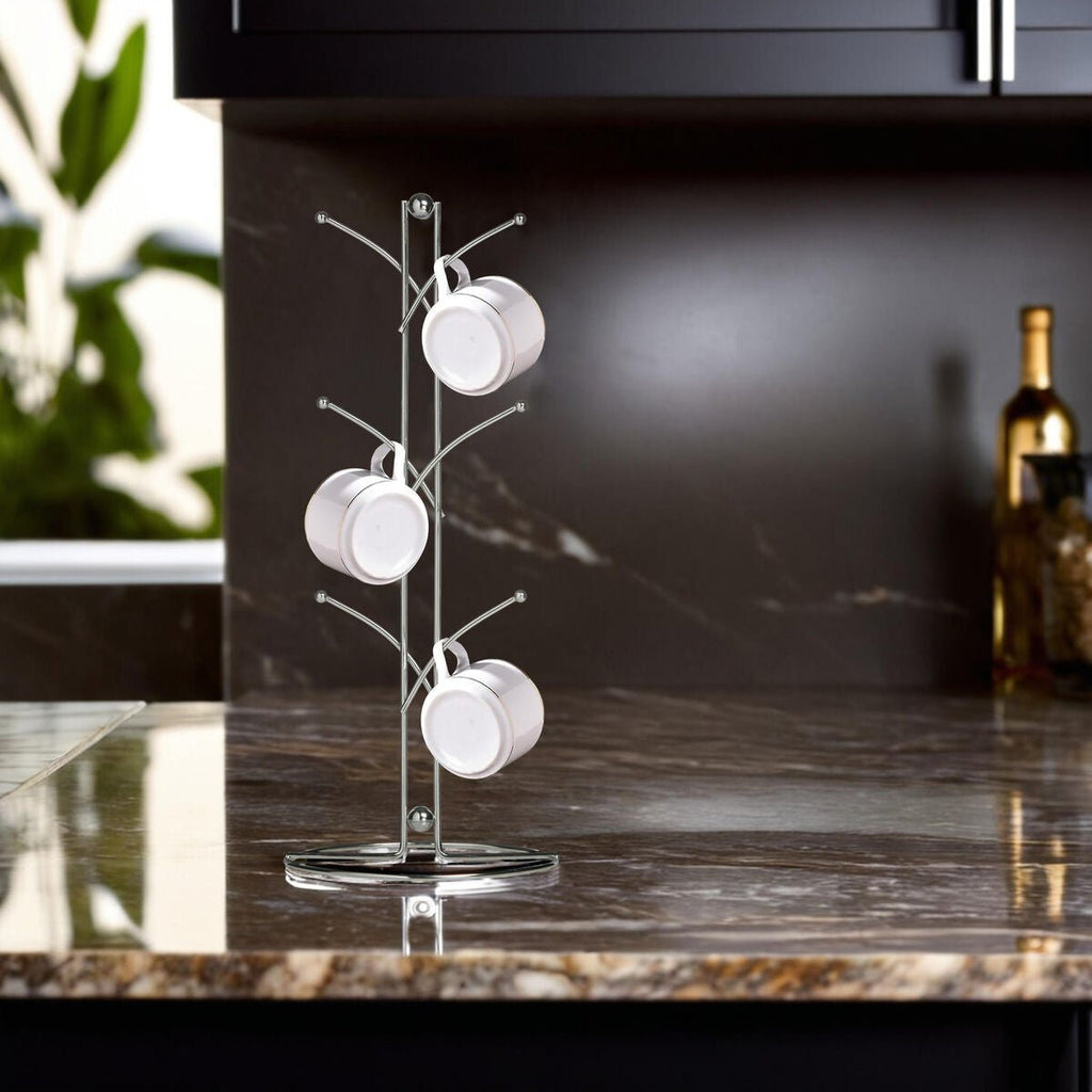Helix Chrome 6 Cup Mug Tree - Joe’s Haven
