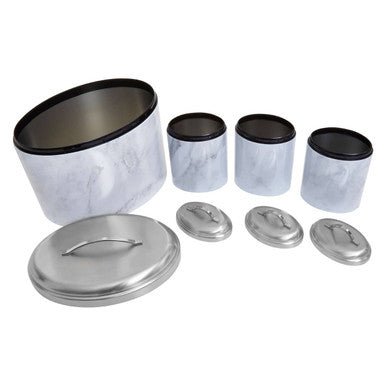 Easton 4 Piece Marble Effect Kitchen Storage Set - Joe’s Haven