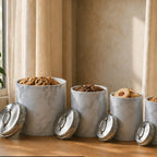 Easton 4 Piece Marble Effect Kitchen Storage Set - Joe’s Haven
