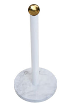 Easton White Marble Effect and Gold Kitchen Roll Holder - Joe’s Haven