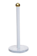Easton White Marble Effect and Gold Kitchen Roll Holder - Joe’s Haven