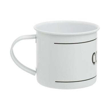 Grocer White Metal Mug - Joe’s Haven
