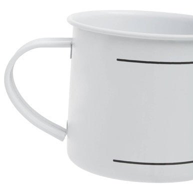 Grocer White Metal Mug - Joe’s Haven