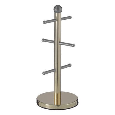 Hirano 6 Cup Gold Finish Mug Tree - Joe’s Haven