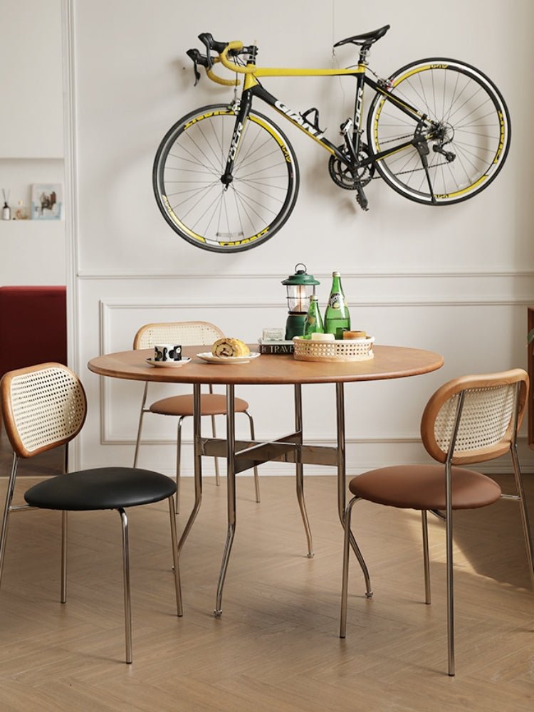 Ozzie Rattan Dining Chair, Round Seat Pad - Joe’s Haven