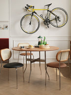 Ozzie Rattan Dining Chair, Round Seat Pad - Joe’s Haven