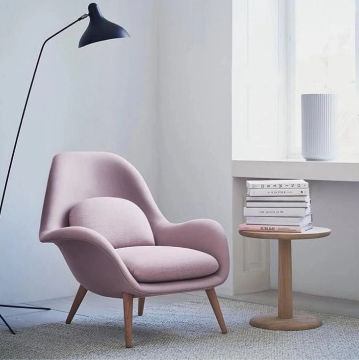 Fredericia Swoon Armchair And Footstool, Velvet - Joe’s Haven