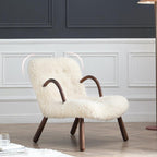 Philip Arc Armchair And Ottoman, Boucle