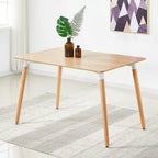 Lucia Halo Dining Set, a Table and Chairs Set of 4, Oak/Grey - Joe’s Haven