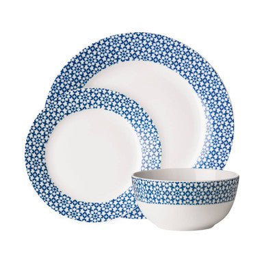 Avie Casablanca 12 Piece Blue Dinner Set - Joe’s Haven