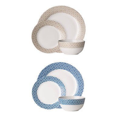 Avie Casablanca 12 Piece Blue Dinner Set - Joe’s Haven