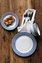 Avie Casablanca 12 Piece Blue Dinner Set - Joe’s Haven