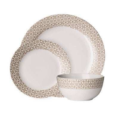 Avie Casablanca 12 Piece Natural Dinner Set - Joe’s Haven