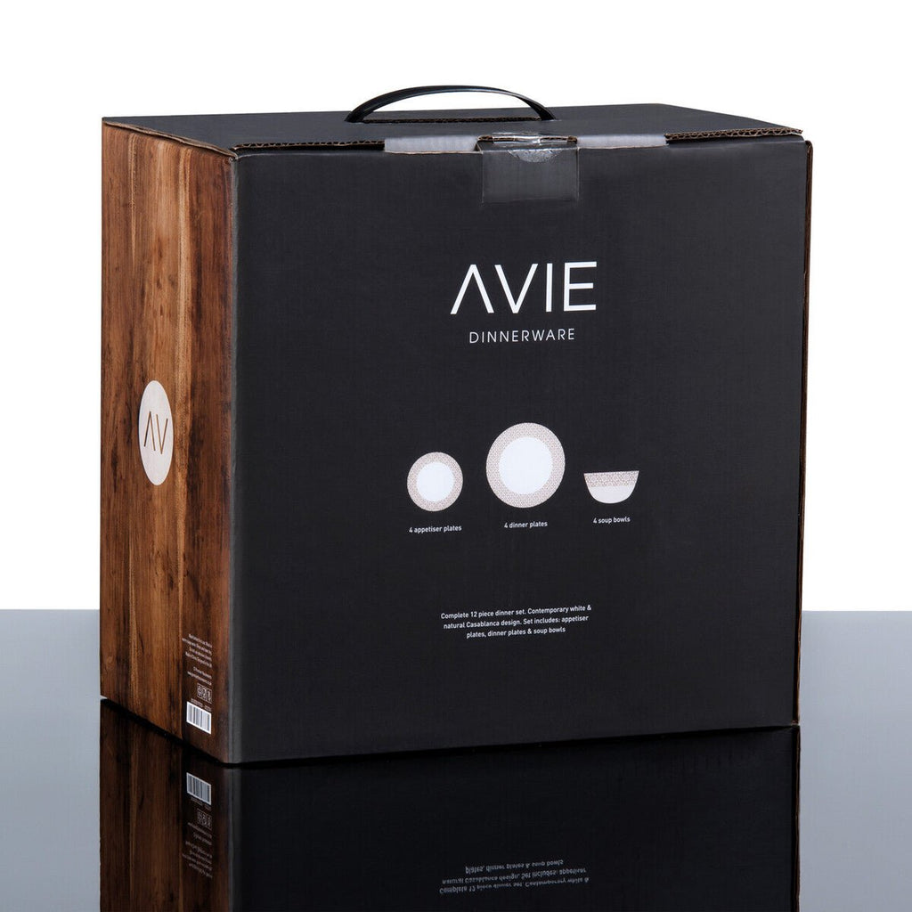 Avie Casablanca 12 Piece Natural Dinner Set - Joe’s Haven