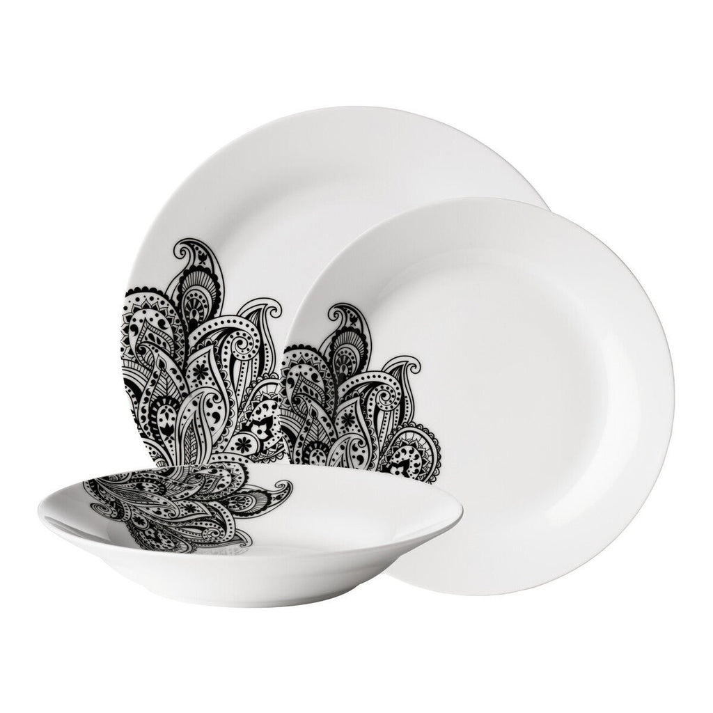Avie Prince 12 Piece Black Dinner Set - Joe’s Haven