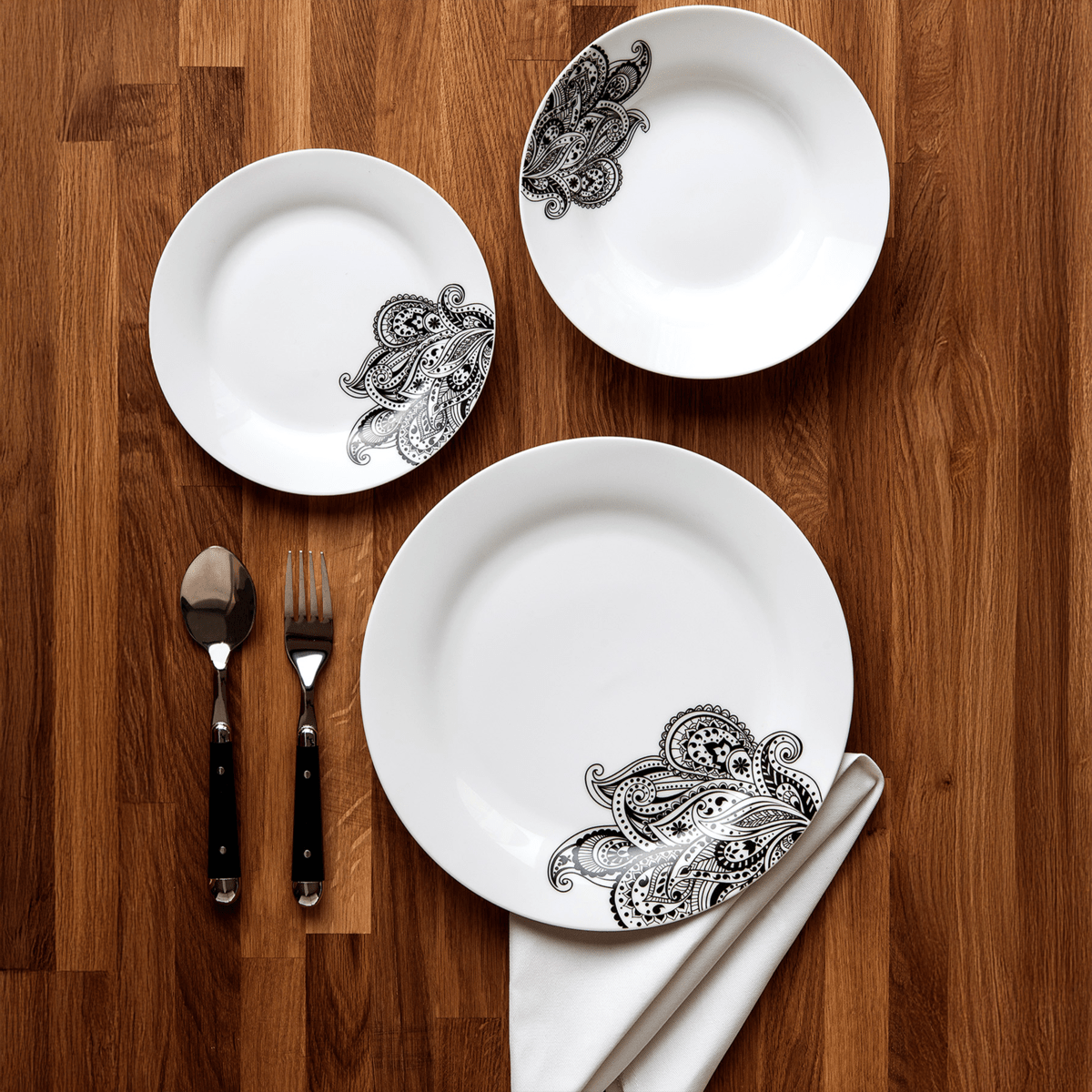 Avie Prince 12 Piece Black Dinner Set - Joe’s Haven