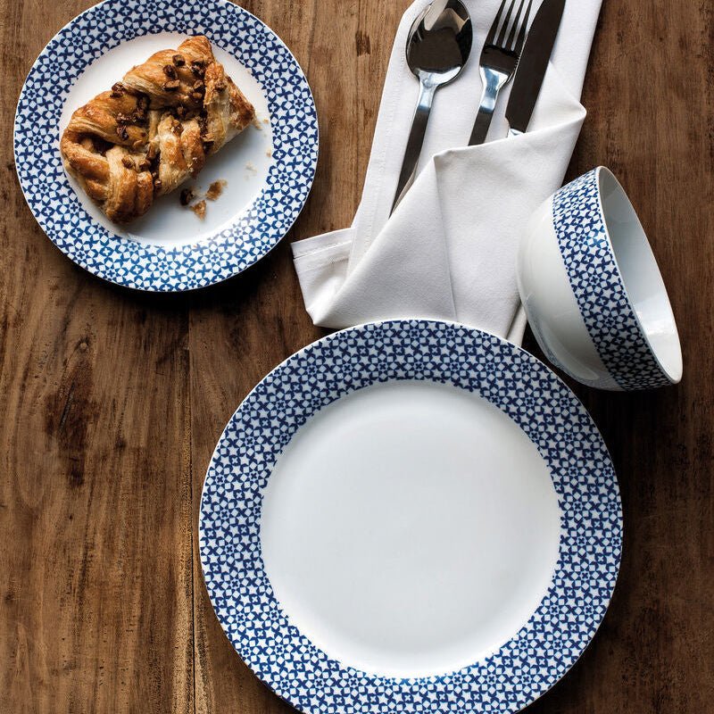 Avie Casablanca 12 Piece Blue Dinner Set Mob - Joe’s Haven