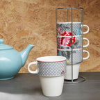 Pippa Set Of Four Stackable Mugs with Stand - Joe’s Haven
