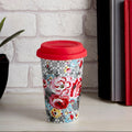 Taza Floral Ceramic Travel Mug with Silicone Lid - Joe’s Haven